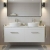 Nuie Athena Wall Hung 2-Drawer Vanity Unit with Bellato Grey Worktop 1200mm Wide - Gloss White | Thumbnail Image