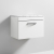Nuie Athena Wall Hung 1-Drawer Vanity Unit with Carrera Marble Worktop 600mm Wide - Gloss White | Thumbnail Image