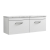 Nuie Athena Wall Hung 2-Drawer Vanity Unit with Carrera Marble Worktop 1200mm Wide - Gloss White | Thumbnail Image