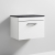 Nuie Athena Wall Hung 1-Drawer Vanity Unit with Sparkling Black Worktop 600mm Wide - Gloss White