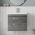 Nuie Athena Wall Hung 2-Drawer Vanity Unit with Basin-3 600mm Wide - Anthracite Woodgrain | Thumbnail Image
