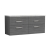 Nuie Athena Wall Hung 4-Drawer Vanity Unit with Bellato Grey Worktop 1200mm Wide - Anthracite Woodgrain | Thumbnail Image