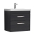 Nuie Athena Wall Hung 2-Drawer Vanity Unit with Basin-1 600mm Wide - Charcoal Black