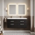Nuie Athena Wall Hung 4-Drawer Vanity Unit with Double Basin 1200mm Wide - Charcoal Black | Thumbnail Image