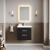 Nuie Athena Wall Hung 2-Drawer Vanity Unit with Basin-3 600mm Wide - Charcoal Black | Thumbnail Image
