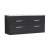 Nuie Athena Wall Hung 4-Drawer Vanity Unit with Carrera Marble Worktop 1200mm Wide - Charcoal Black Woodgrain | Thumbnail Image