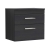 Nuie Athena Wall Hung 2-Drawer Vanity Unit and Worktop 600mm Wide - Charcoal Black