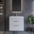 Nuie Athena Wall Hung 2-Drawer Vanity Unit with Basin-2 600mm Wide - Gloss White