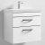 Nuie Athena Wall Hung 2-Drawer Vanity Unit with Basin-3 600mm Wide - Gloss White | Thumbnail Image