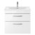 Nuie Athena Wall Hung 2-Drawer Vanity Unit with Basin-4 600mm Wide - Gloss White