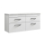 Nuie Athena Wall Hung 4-Drawer Vanity Unit with Bellato Grey Worktop 1200mm Wide - Gloss White | Thumbnail Image