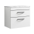 Nuie Athena Wall Hung 2-Drawer Vanity Unit with Carrera Marble Worktop 600mm Wide - Gloss White | Thumbnail Image