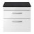 Nuie Athena Wall Hung 2-Drawer Vanity Unit with Sparkling Black Worktop 600mm Wide - Gloss White