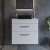 Nuie Athena Wall Hung 2-Drawer Vanity Unit with Sparkling White Worktop 600mm Wide - Gloss White