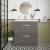 Nuie Athena Floor Standing 2-Drawer Vanity Unit with Basin-3 800mm Wide - Anthracite Woodgrain