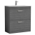 Nuie Athena Floor Standing 2-Drawer Vanity Unit with Basin-4 800mm Wide - Anthracite Woodgrain | Thumbnail Image