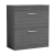 Nuie Athena Floor Standing 2-Drawer Vanity Unit and Worktop 800mm Wide - Anthracite Woodgrain