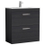 Nuie Athena Floor Standing 2-Drawer Vanity Unit with Basin-2 800mm Wide - Charcoal Black Woodgrain
