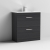 Nuie Athena Floor Standing 2-Drawer Vanity Unit with Basin-2 800mm Wide - Charcoal Black Woodgrain