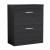 Nuie Athena Floor Standing 2-Drawer Vanity Unit and Worktop 800mm Wide - Charcoal Black Woodgrain