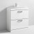 Nuie Athena Floor Standing 2-Drawer Vanity Unit with Basin-4 800mm Wide - Gloss White