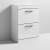 Nuie Athena Floor Standing 2-Drawer Vanity Unit and Worktop 800mm Wide - Gloss White