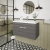 Nuie Athena Wall Hung 1-Drawer Vanity Unit with Basin-2 800mm Wide - Anthracite Woodgrain