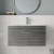 Nuie Athena Wall Hung 1-Drawer Vanity Unit with Basin-2 800mm Wide - Anthracite Woodgrain | Thumbnail Image