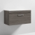 Nuie Athena Wall Hung 1-Drawer Vanity Unit with Sparkling White Worktop 800mm Wide - Anthracite Woodgrain