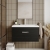 Nuie Athena Wall Hung 1-Drawer Vanity Unit with Basin-3 800mm Wide - Charcoal Black