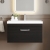 Nuie Athena Wall Hung 1-Drawer Vanity Unit with Basin-3 800mm Wide - Charcoal Black | Thumbnail Image