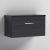 Nuie Athena Wall Hung 1-Drawer Vanity Unit with Sparkling Black Worktop 800mm Wide - Charcoal Black Woodgrain | Thumbnail Image