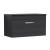Nuie Athena Wall Hung 1-Drawer Vanity Unit with Sparkling Black Worktop 800mm Wide - Charcoal Black Woodgrain | Thumbnail Image