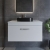 Nuie Athena Wall Hung 1-Drawer Vanity Unit with Sparkling White Worktop 800mm Wide - Gloss White