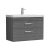 Nuie Athena Wall Hung 2-Drawer Vanity Unit with Basin-3 800mm Wide - Anthracite Woodgrain