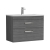 Nuie Athena Wall Hung 2-Drawer Vanity Unit with Basin-4 800mm Wide - Anthracite Woodgrain