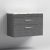 Nuie Athena Wall Hung 2-Drawer Vanity Unit with Carrera Marble Worktop 800mm Wide - Anthracite Woodgrain | Thumbnail Image