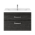 Nuie Athena Wall Hung 2-Drawer Vanity Unit with Basin-2 800mm Wide - Charcoal Black