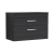 Nuie Athena Wall Hung 2-Drawer Vanity Unit and Worktop 800mm Wide - Charcoal Black
