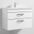 Nuie Athena Wall Hung 2-Drawer Vanity Unit with Basin-1 800mm Wide - Gloss White