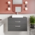 Nuie Athena Wall Hung 2-Drawer Vanity Unit and Worktop 800mm Wide - Anthracite Woodgrain