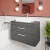 Nuie Athena Wall Hung 2-Drawer Vanity Unit and Worktop 800mm Wide - Anthracite Woodgrain