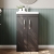 Nuie Athena Floor Standing 2-Door Vanity Unit with Basin-3 500mm Wide - Gloss Grey | Thumbnail Image
