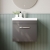Nuie Athena Wall Hung 1-Drawer Vanity Unit with Basin-3 500mm Wide - Gloss Grey | Thumbnail Image