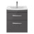 Nuie Athena Wall Hung 2-Drawer Vanity Unit with Basin-4 500mm Wide - Gloss Grey