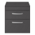 Nuie Athena Wall Hung 2-Drawer Vanity Unit and Worktop 500mm Wide Gloss Grey