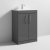 Nuie Athena Floor Standing 2-Door Vanity Unit with Basin-2 600mm Wide - Gloss Grey
