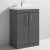Nuie Athena Floor Standing 2-Door Vanity Unit with Basin-3 600mm Wide - Gloss Grey | Thumbnail Image