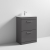 Nuie Athena Floor Standing 2-Drawer Vanity Unit with Basin-3 600mm Wide - Gloss Grey