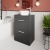 Nuie Athena Floor Standing 2-Drawer Vanity Unit and Worktop 600mm Wide - Gloss Grey